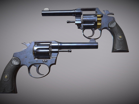  左轮手枪su模型 