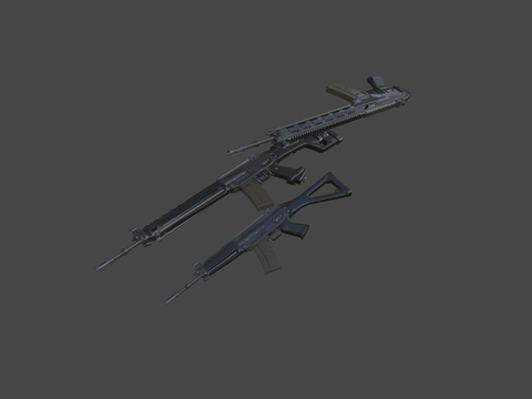  突击步枪su模型 
