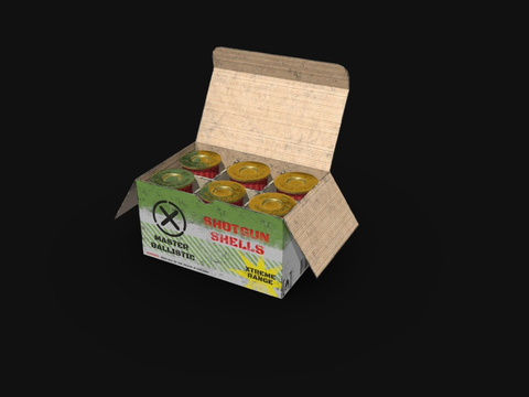  霰弹枪弹药su模型 