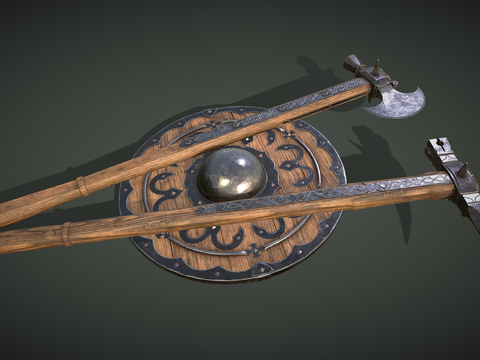  中世纪武器su模型 