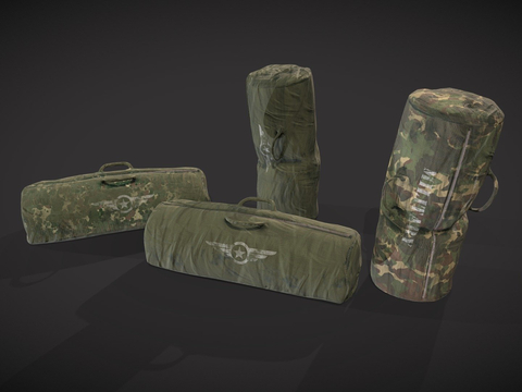  军事挎包su模型 