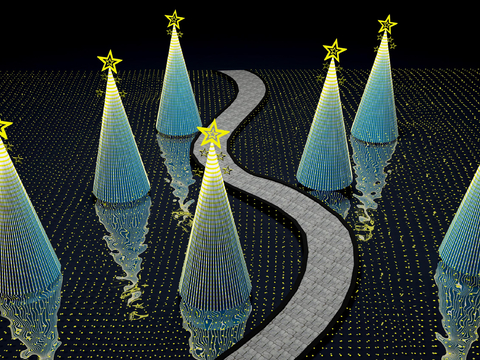  现代装饰花灯 彩灯su模型 