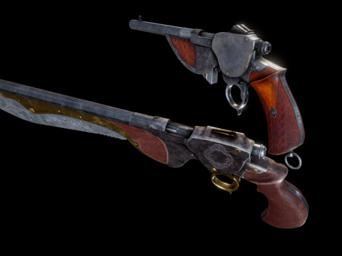  火枪火铳su模型 