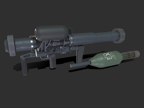  反坦克火箭发射器su模型 