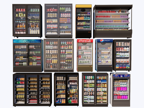  现代冰箱冰柜 保鲜柜su模型 