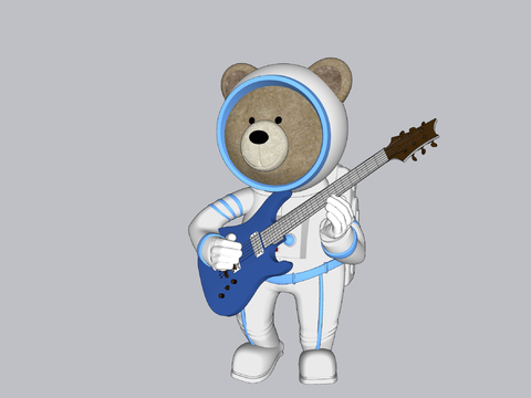  小熊 玩具摆件su模型 