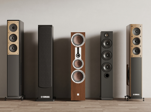  现代音响 低音炮 落地音响su模型 