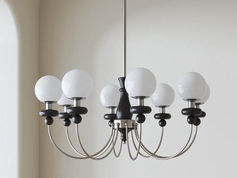 法式吊灯su模型