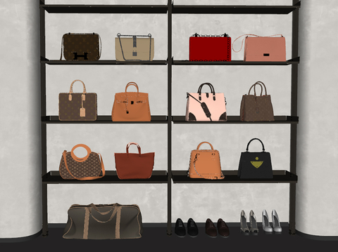  包包 箱包 皮包 挎包su模型 