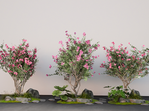  丛生紫薇 丁香树 灌木su模型 