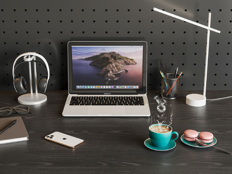  电脑 笔记本电脑 桌面办公用品su模型 