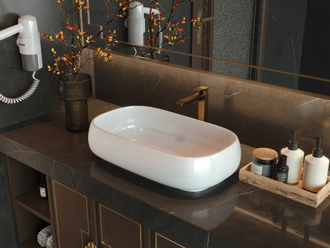  洗面盆 台盆su模型 