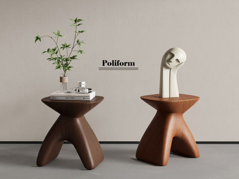 现代边几 角几su模型