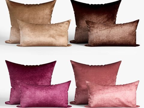  新中式抱枕 沙发抱枕su模型 