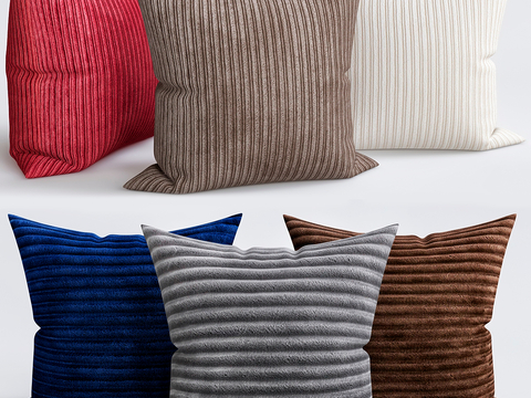  沙发抱枕 方形抱枕su模型 