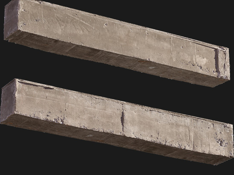  水泥柱 方形水泥柱su模型 