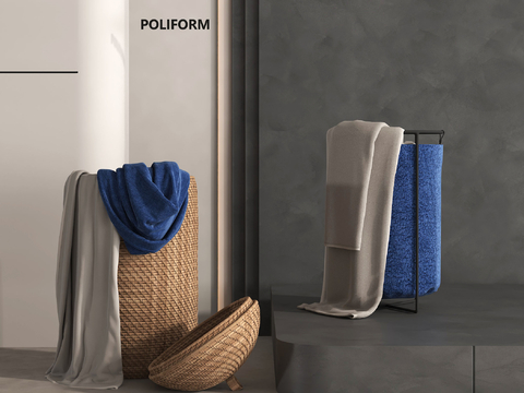  脏衣篮 脏衣篓 收纳篮su模型 