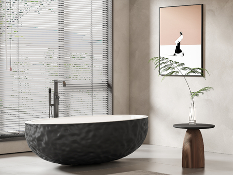  浴缸 独立浴缸 浴盆 陶瓷浴缸su模型 