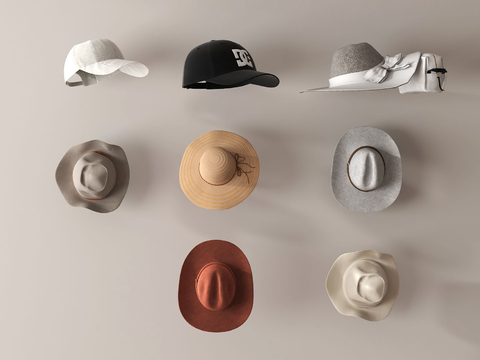  帽子 鸭舌帽 牛仔帽su模型 