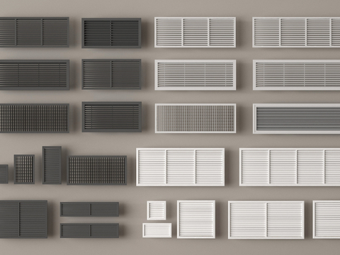 暖气罩 暖气片 装饰罩su模型 