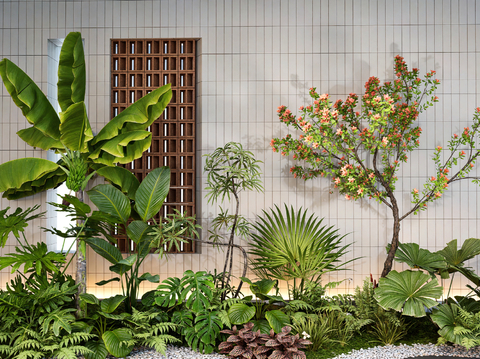  花境植物堆 灌木su模型 