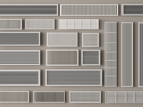  暖气罩 暖气片 装饰罩su模型 