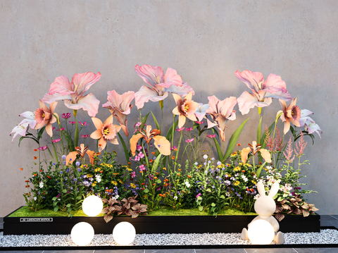  花箱盆栽 绿植堆su模型 