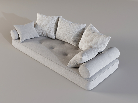  现代抱枕坐垫 榻榻米坐垫su模型 