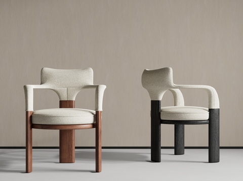 中古风休闲椅su模型