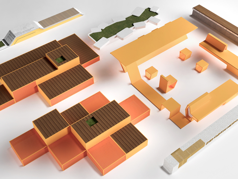  户外椅 树池椅 公园椅 景观座椅su模型 
