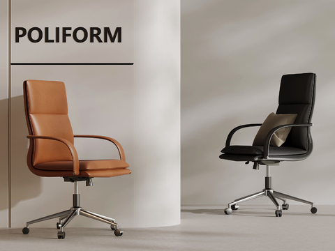  办公椅 转椅su模型 