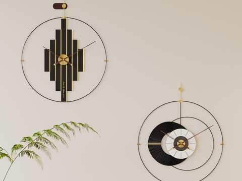  钟表 挂件钟表su模型 