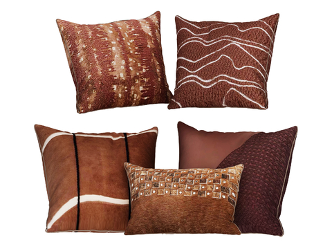  现代抱枕 靠枕 枕头su模型 