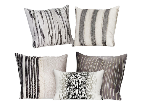  现代抱枕 靠枕 枕头su模型 