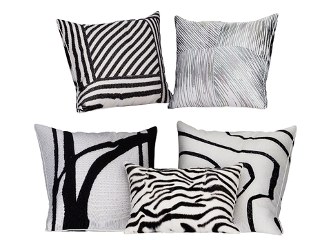  现代靠枕 抱枕su模型 