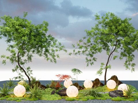  景观造型树 园林树 庭院树su模型 