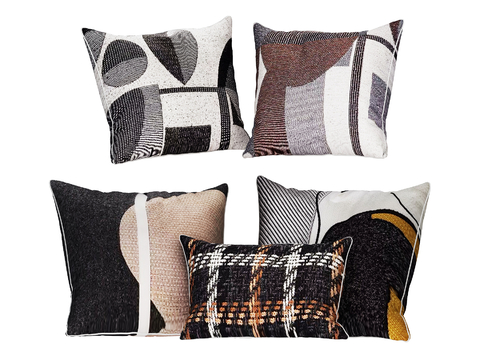  现代靠枕 抱枕su模型 