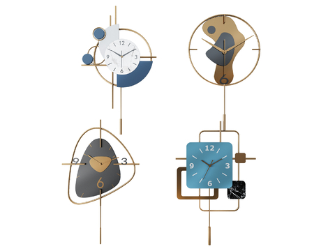  钟表 时钟 挂钟su模型 