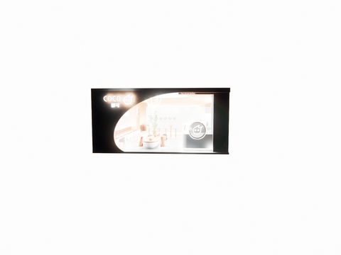  现代奶茶店 甜品店su模型 