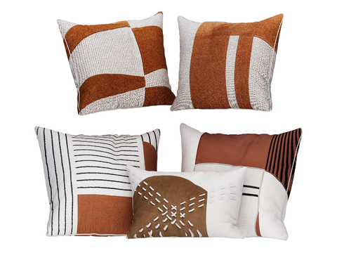  抱枕 靠枕 枕头su模型 