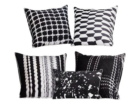  抱枕 靠枕 枕头su模型 