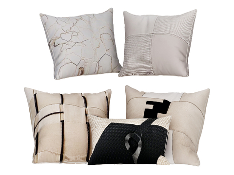  现代靠枕 抱枕su模型 