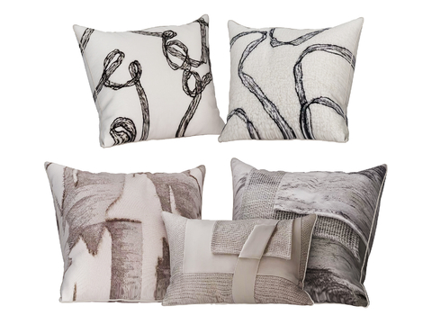  抱枕 靠枕 枕头su模型 