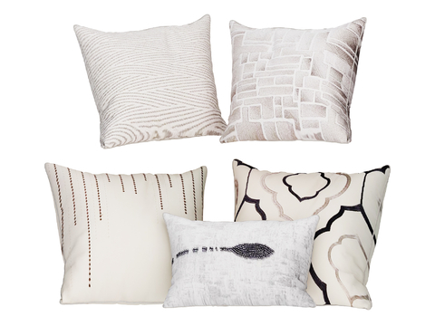  现代靠枕 抱枕su模型 