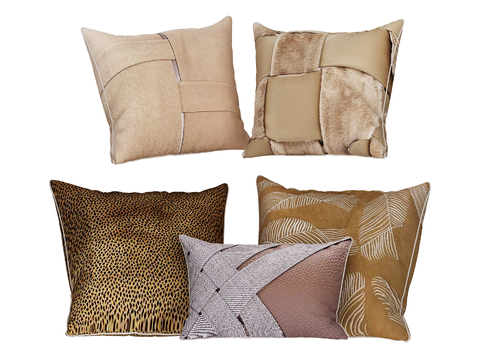  现代靠枕 抱枕su模型 