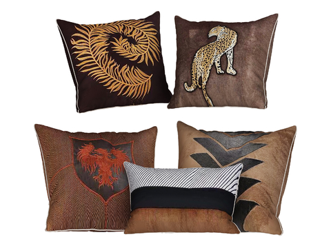  抱枕 靠枕 枕头su模型 