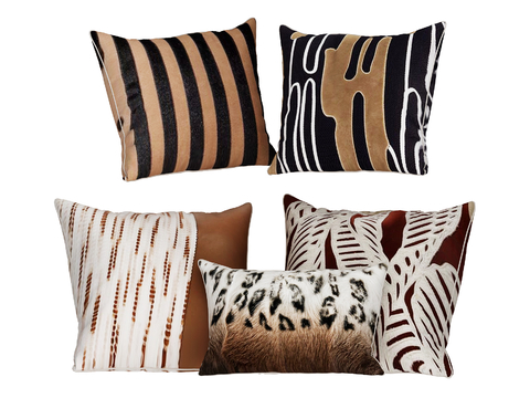  现代靠枕 抱枕su模型 