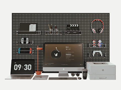  现代电脑数码产品su模型 