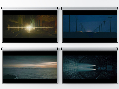  投影仪 幕布su模型 