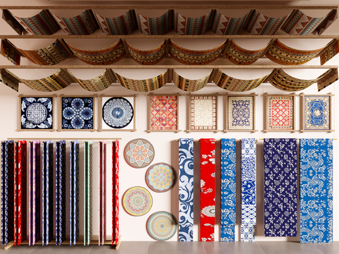  扎染 刺绣su模型 